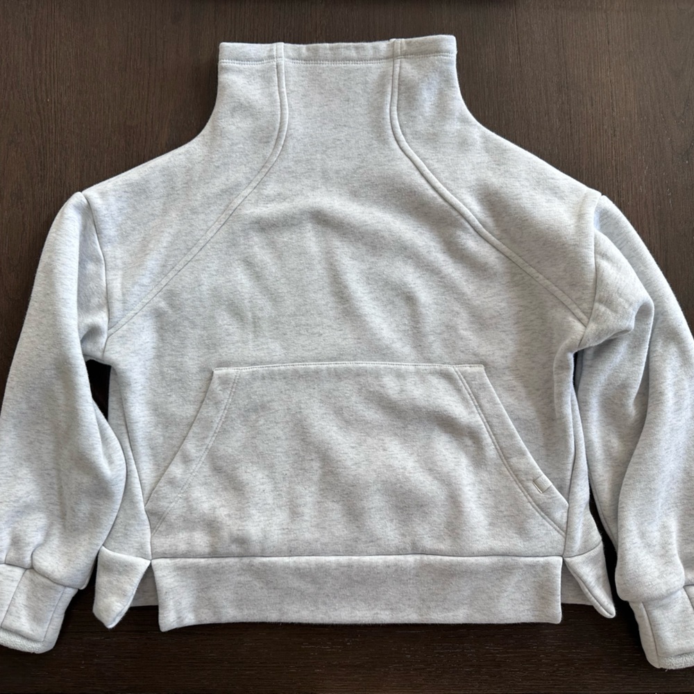 Athleta Girls funnel neck sweatshirt - grey